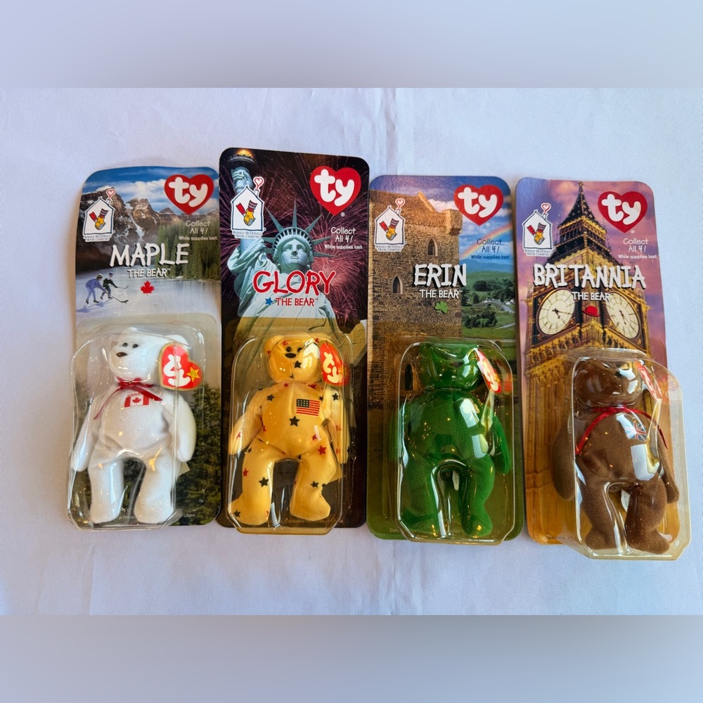 1999 McDonalds Ty Teenie Beanie Baby International Bear Set 2
